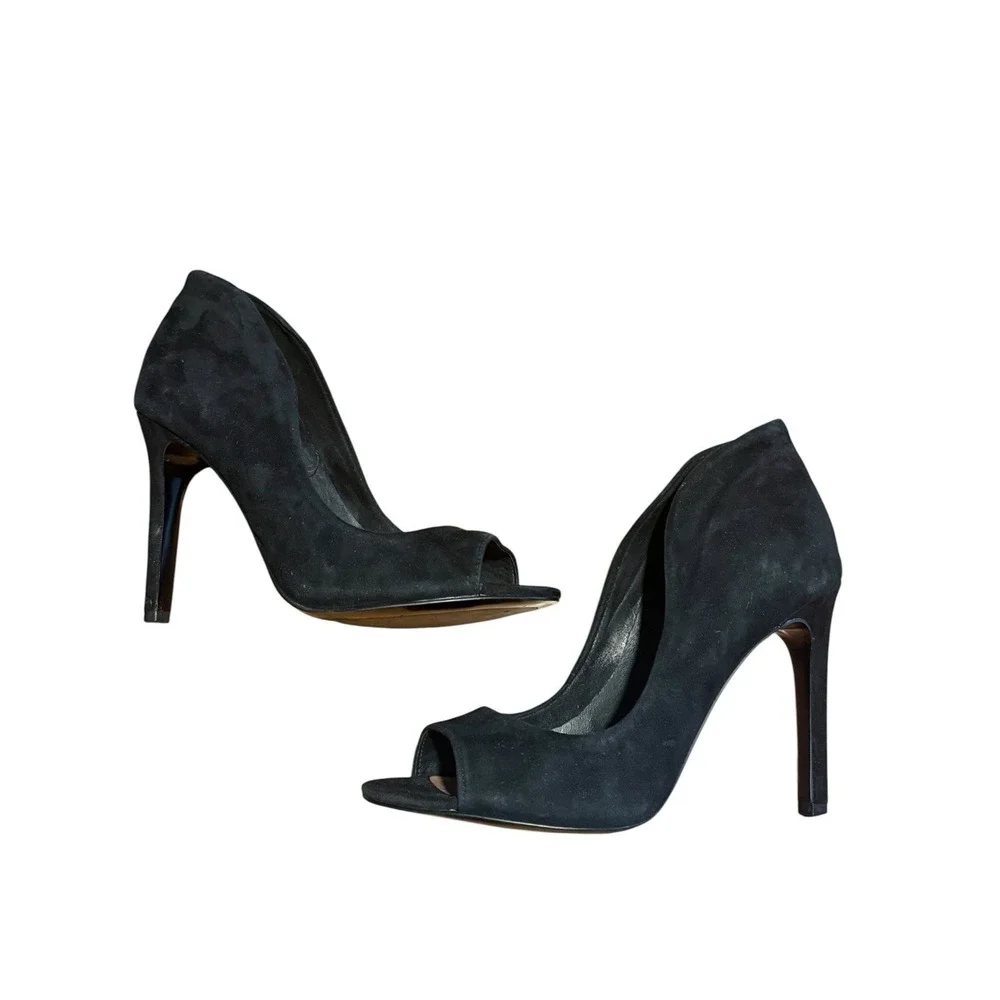 Corporate Office Black Date Night Suede Stiletto Vince Camuto